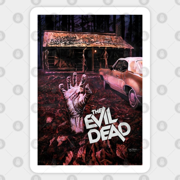 THE EVIL DEAD (1981) - Painted Poster (with title treatment) Sticker by lucafon18